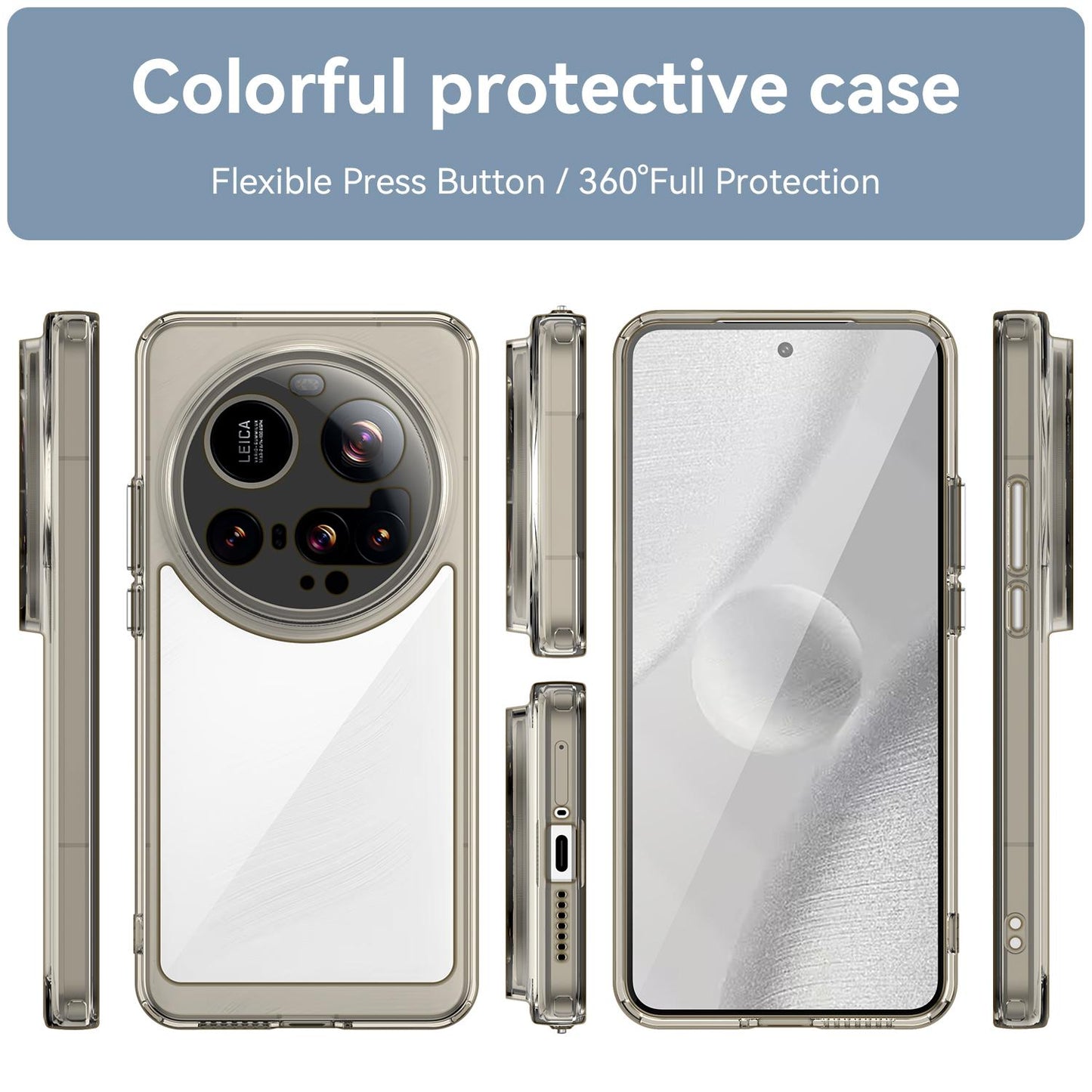 Xiaomi 15 Ultra Acrylic Hybrid TPU Protective Phone Case, Colourful Series Shockproof Cover