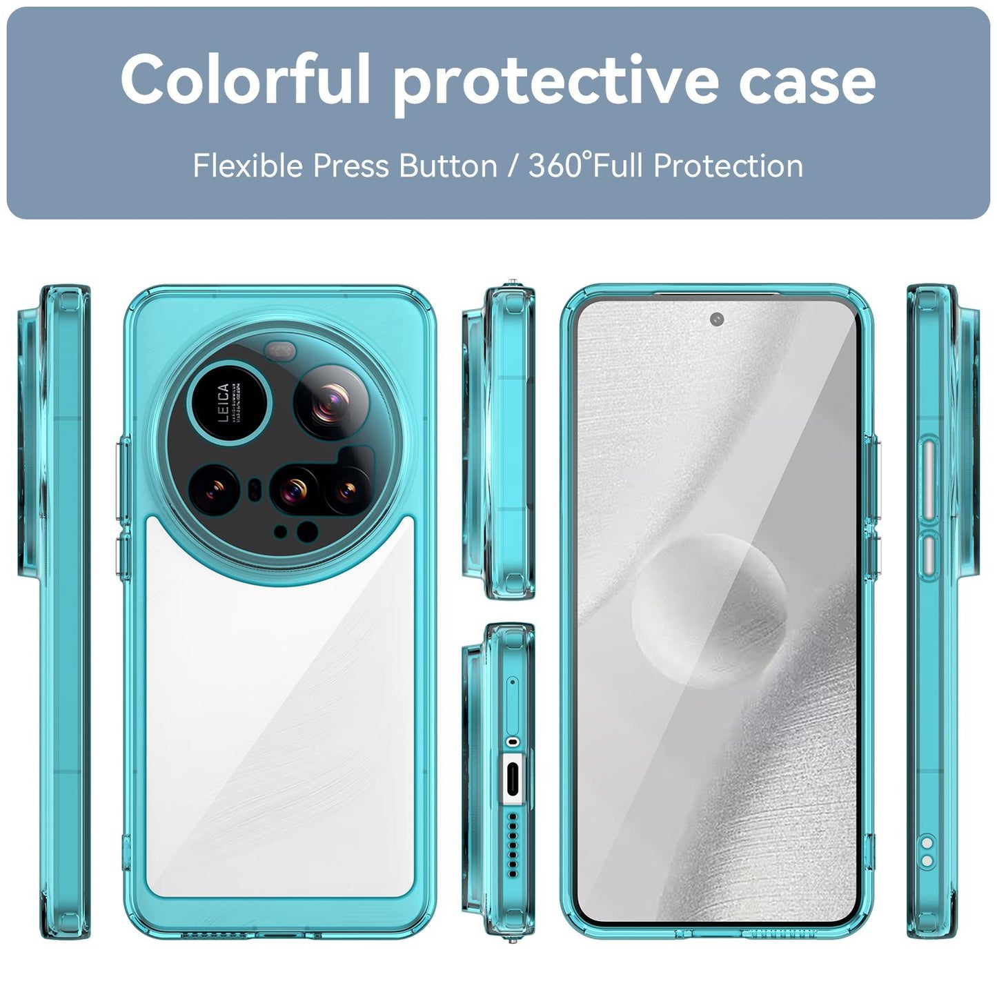 Xiaomi 15 Ultra Acrylic Hybrid TPU Protective Phone Case, Colourful Series Shockproof Cover