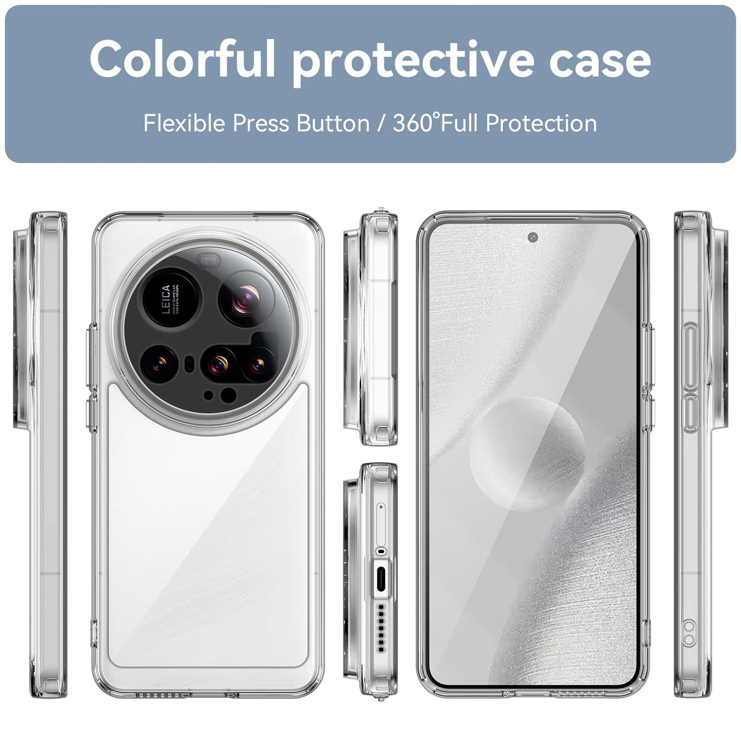 Xiaomi 15 Ultra Acrylic Hybrid TPU Protective Phone Case, Colourful Series Shockproof Cover