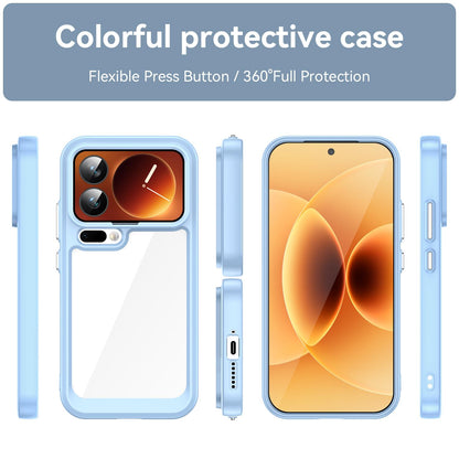 Xiaomi 17 Pro Acrylic Hybrid TPU Protective Phone Case, Colourful Series Shockproof Cover