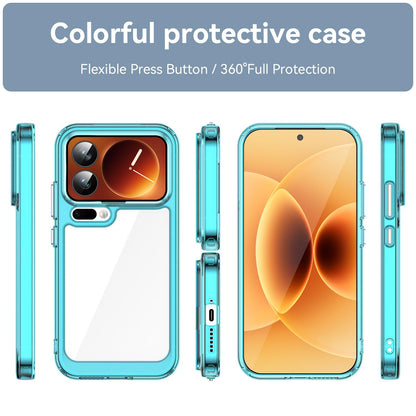 Xiaomi 17 Pro Acrylic Hybrid TPU Protective Phone Case, Colourful Series Shockproof Cover