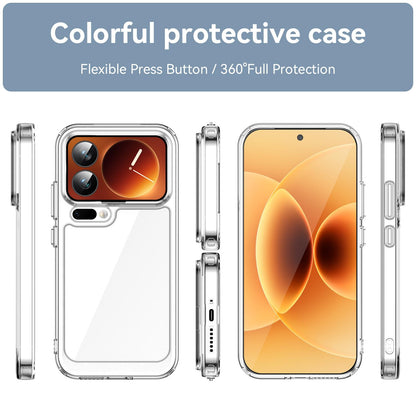 Xiaomi 17 Pro Acrylic Hybrid TPU Protective Phone Case, Colourful Series Shockproof Cover