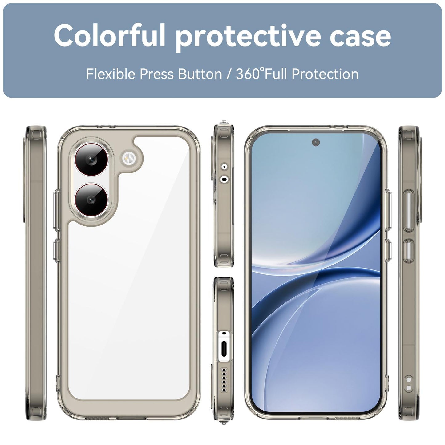 Xiaomi Poco X8 Pro 5G Acrylic Hybrid TPU Protective Phone Case, Colourful Series Shockproof Cover