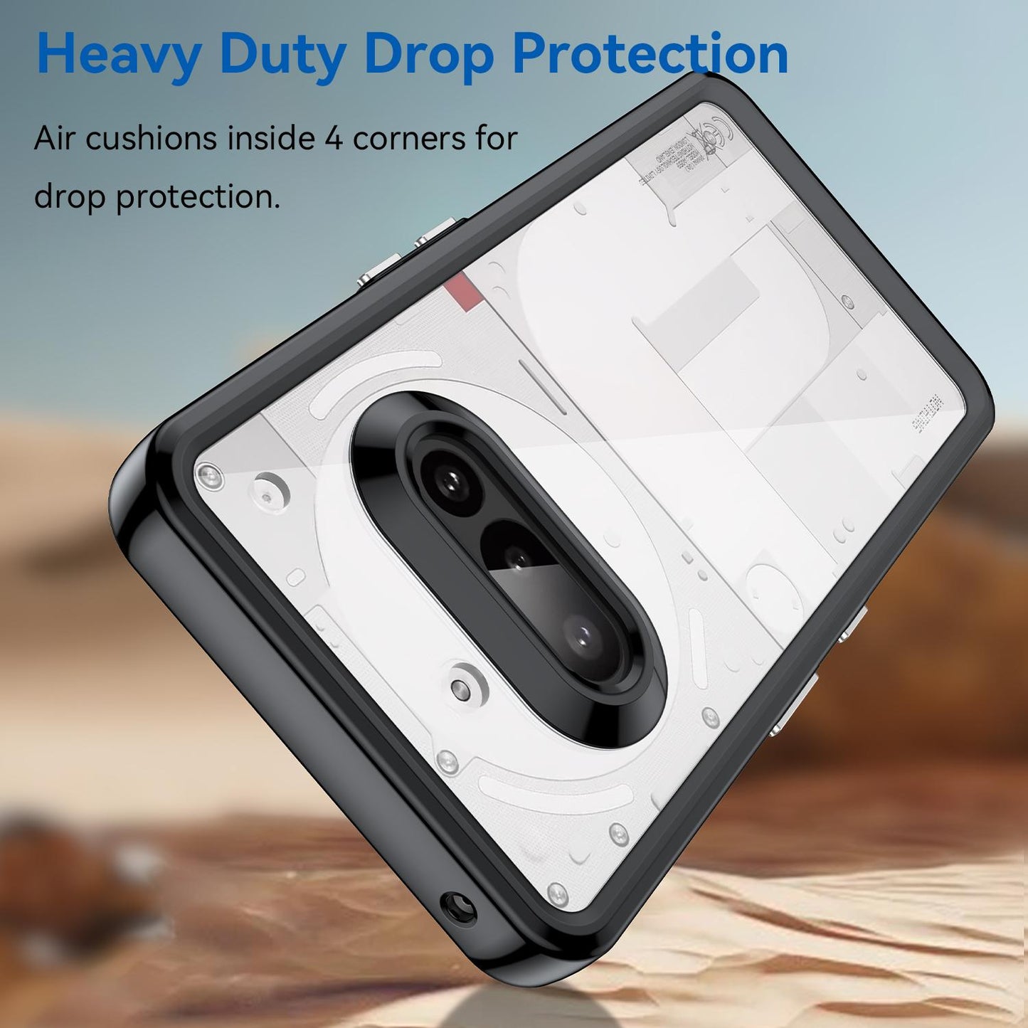Nothing Phone 3a Acrylic Hybrid TPU Protective Phone Case, Colourful Series Shockproof Cover