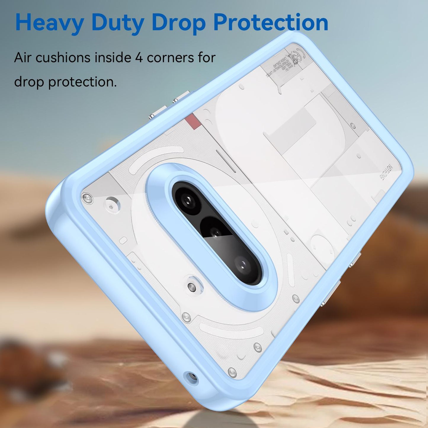 Nothing Phone 3a Acrylic Hybrid TPU Protective Phone Case, Colourful Series Shockproof Cover