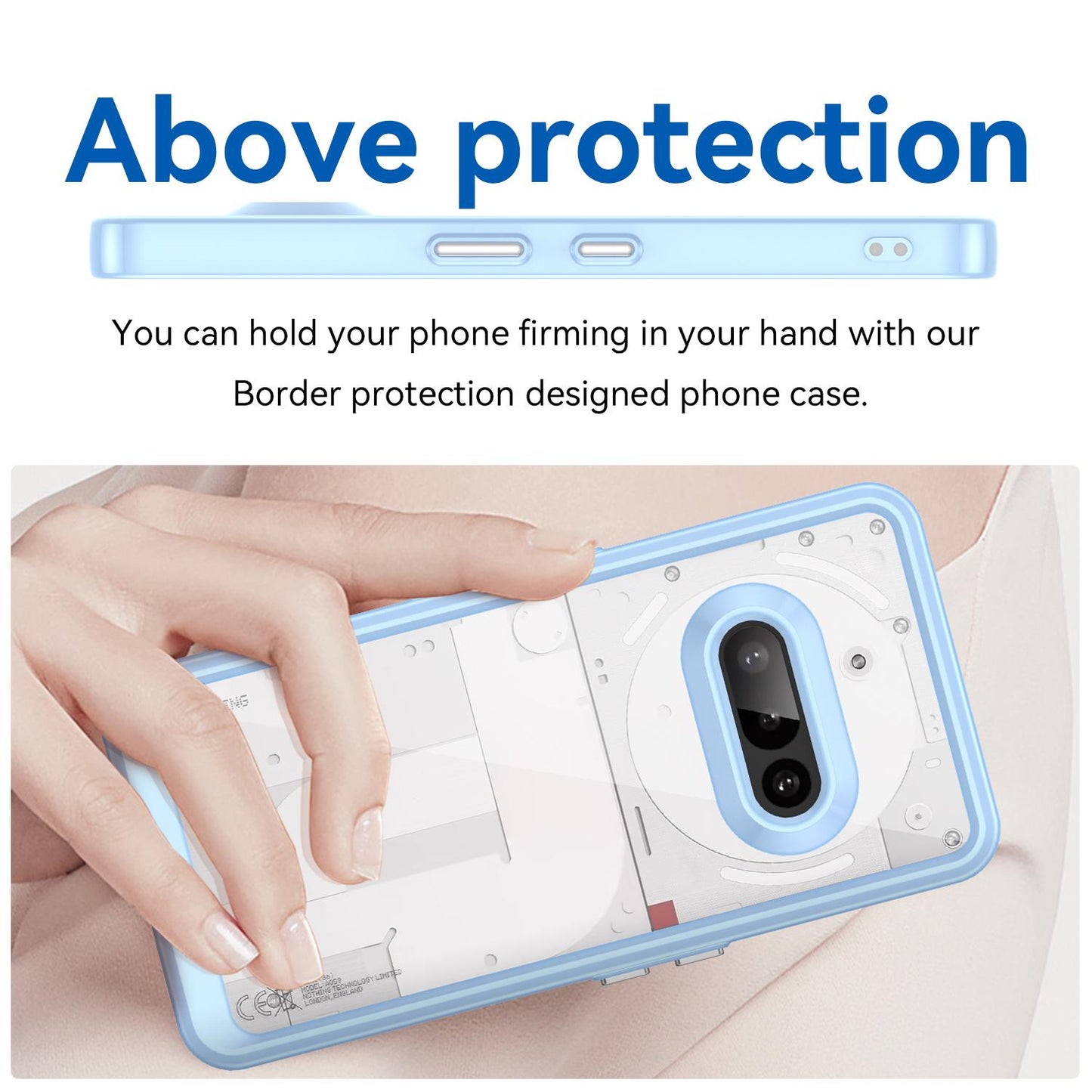 Nothing Phone 3a Acrylic Hybrid TPU Protective Phone Case, Colourful Series Shockproof Cover