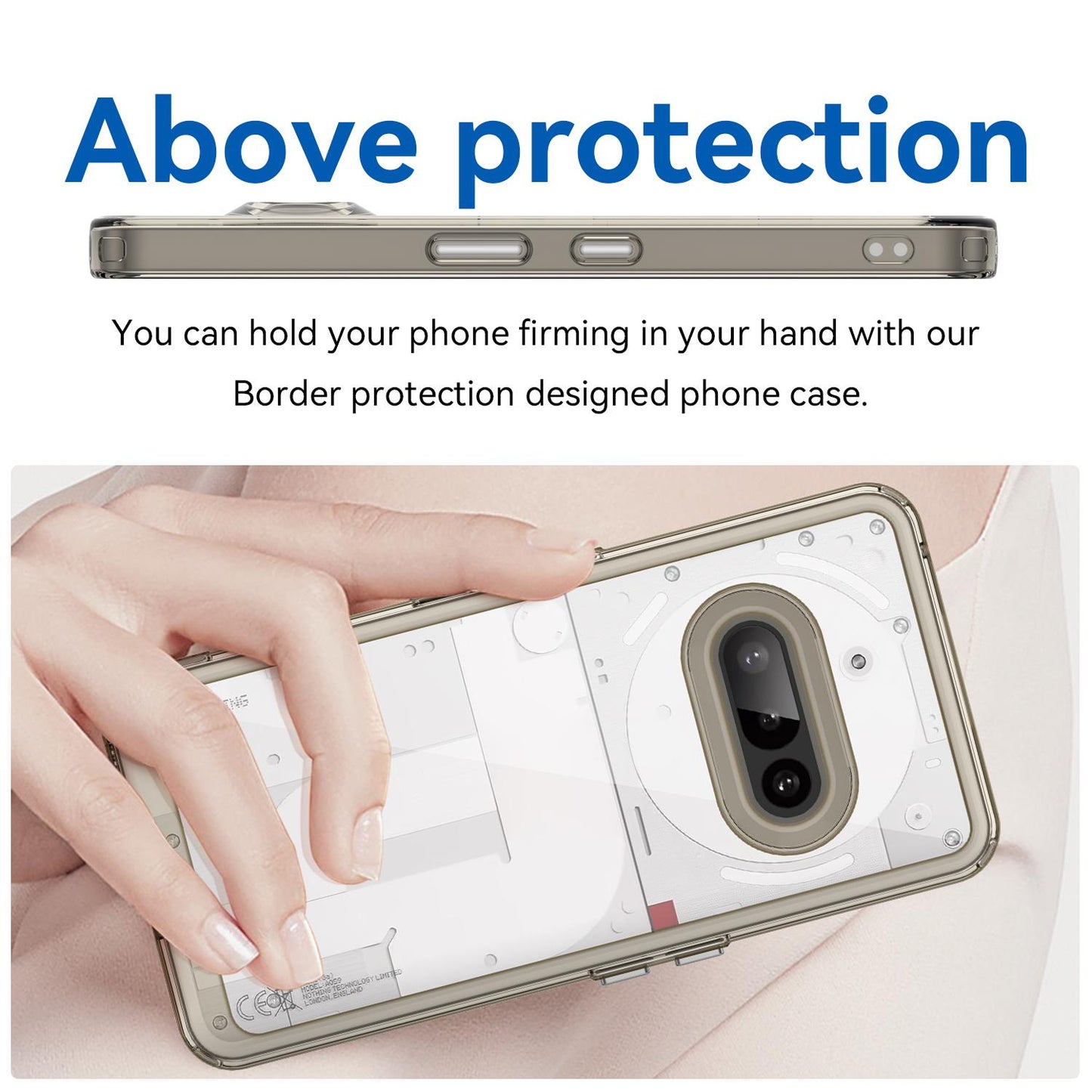 Nothing Phone 3a Acrylic Hybrid TPU Protective Phone Case, Colourful Series Shockproof Cover