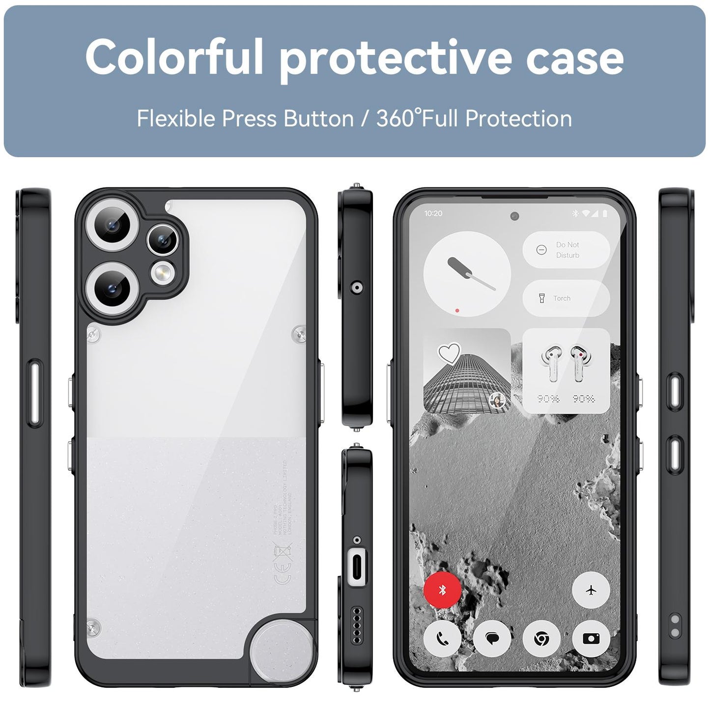 Nothing CMF Phone 2 Pro Acrylic Hybrid TPU Protective Phone Case, Colourful Series Shockproof Cover