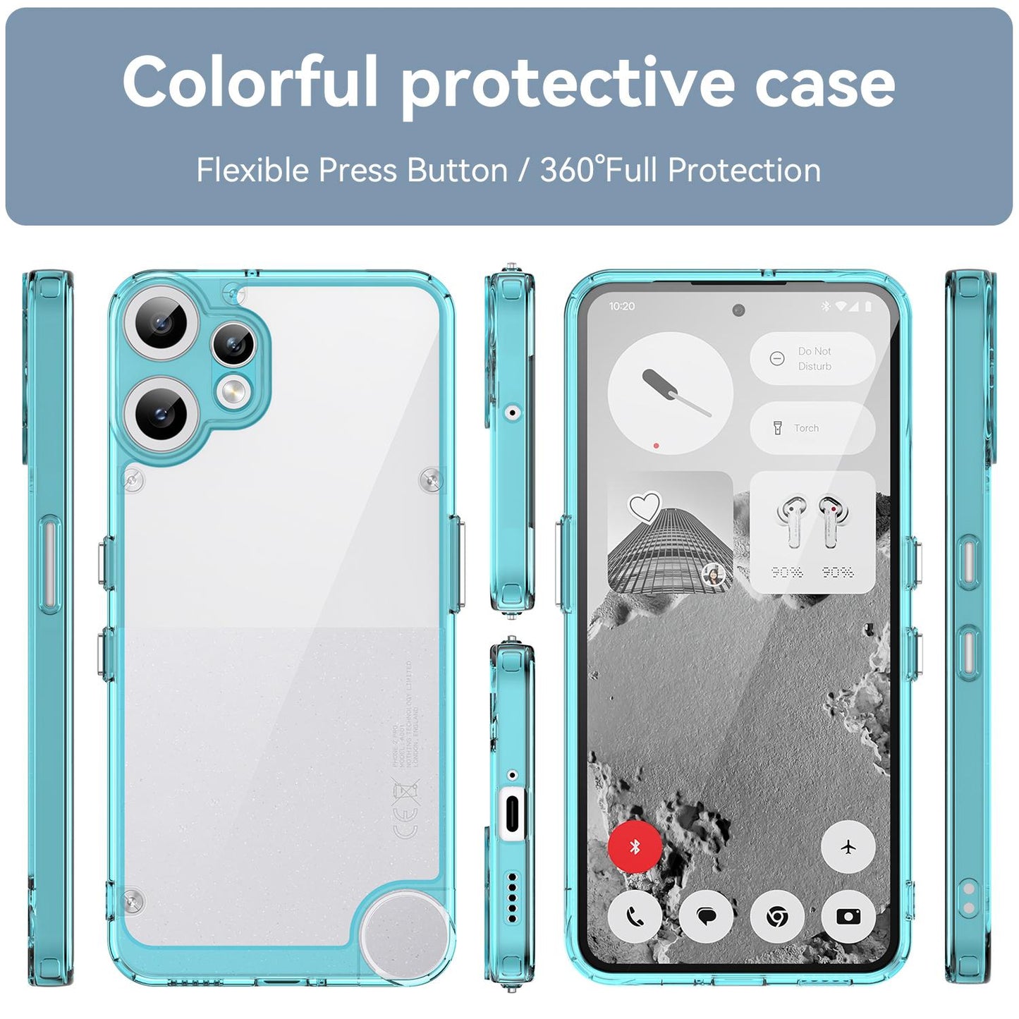 Nothing CMF Phone 2 Pro Acrylic Hybrid TPU Protective Phone Case, Colourful Series Shockproof Cover