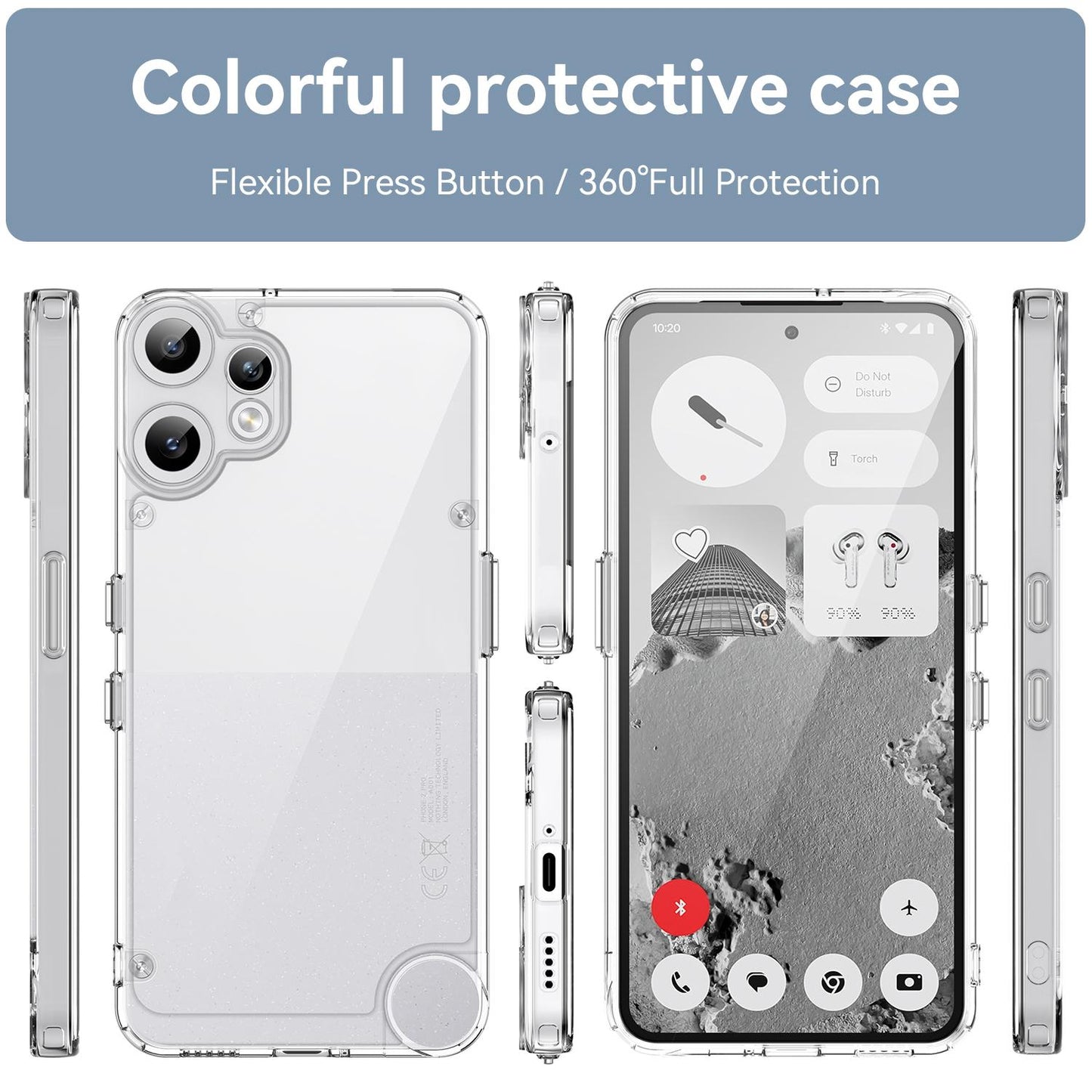Nothing CMF Phone 2 Pro Acrylic Hybrid TPU Protective Phone Case, Colourful Series Shockproof Cover
