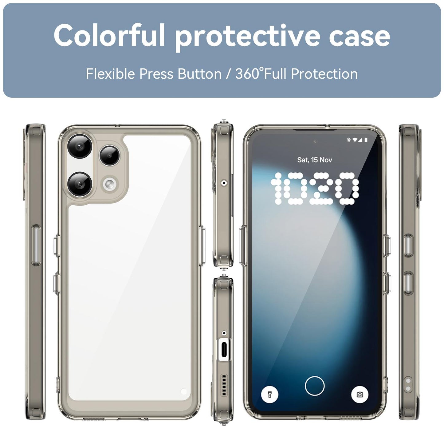 Nothing Phone 3a Lite Acrylic Hybrid TPU Protective Phone Case, Colourful Series Shockproof Cover