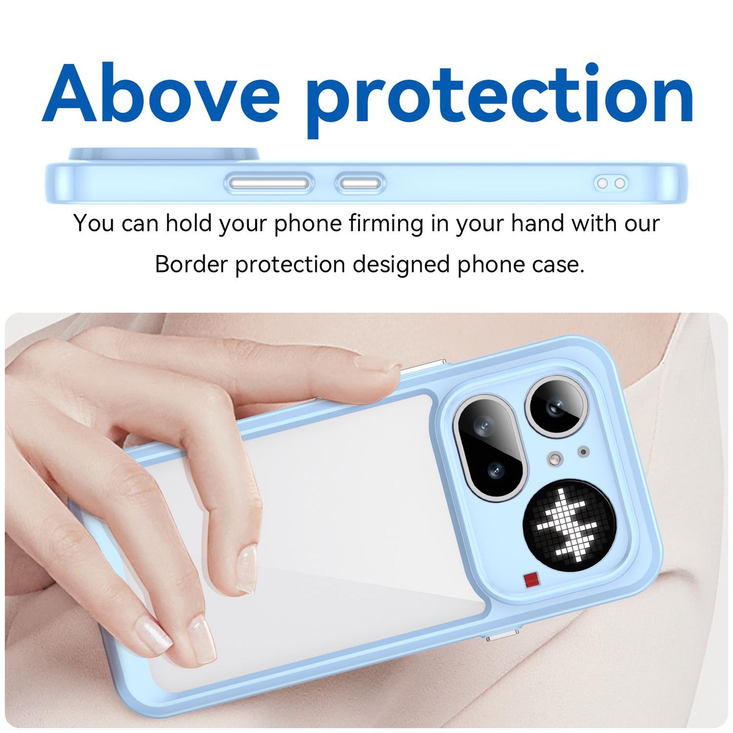 Nothing Phone 4a Pro Acrylic Hybrid TPU Protective Phone Case, Colourful Series Shockproof Cover