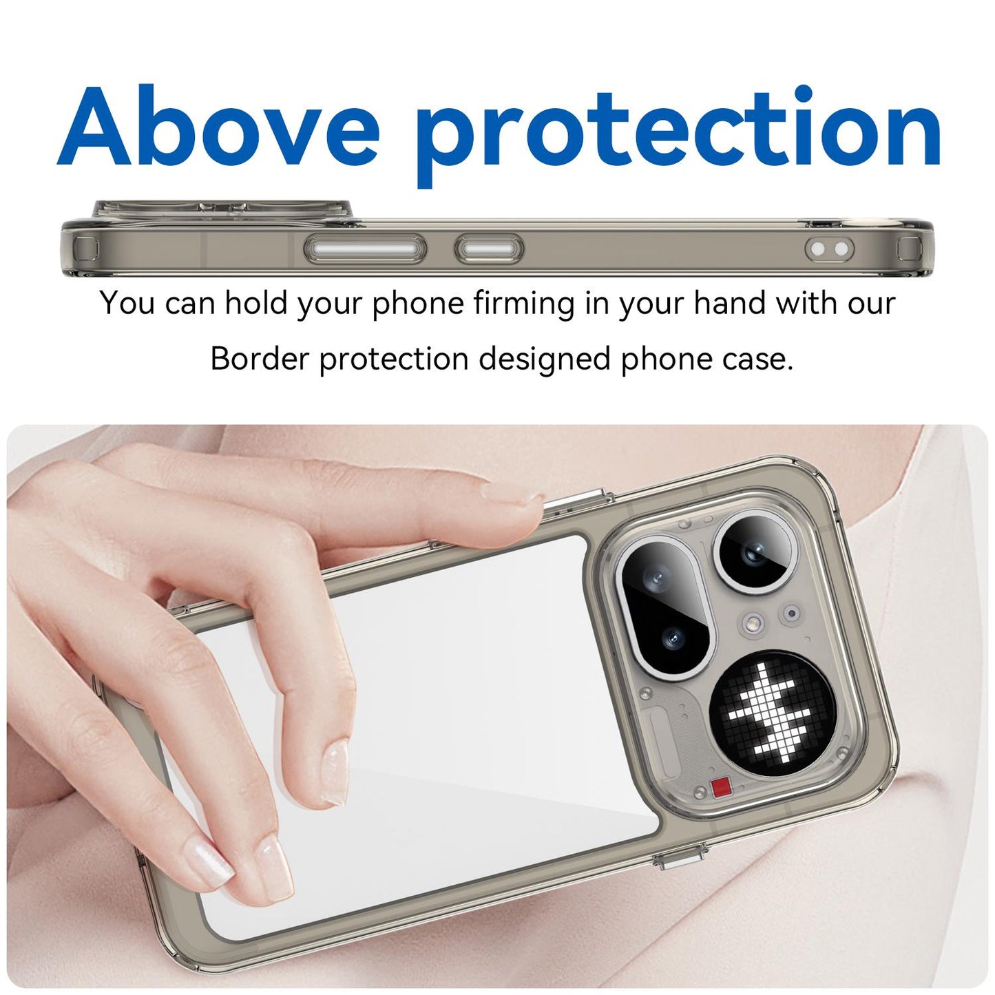 Nothing Phone 4a Pro Acrylic Hybrid TPU Protective Phone Case, Colourful Series Shockproof Cover