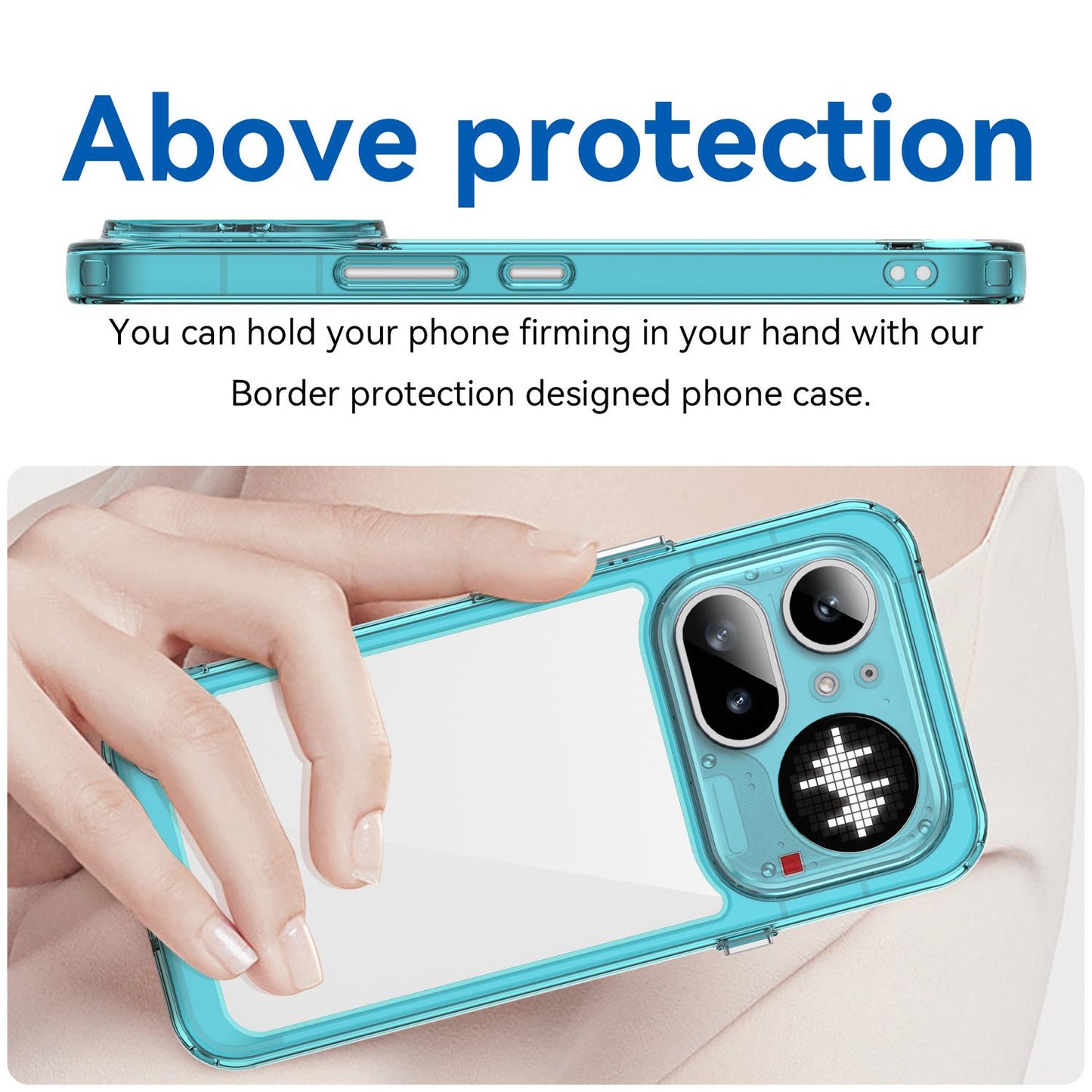 Nothing Phone 4a Pro Acrylic Hybrid TPU Protective Phone Case, Colourful Series Shockproof Cover