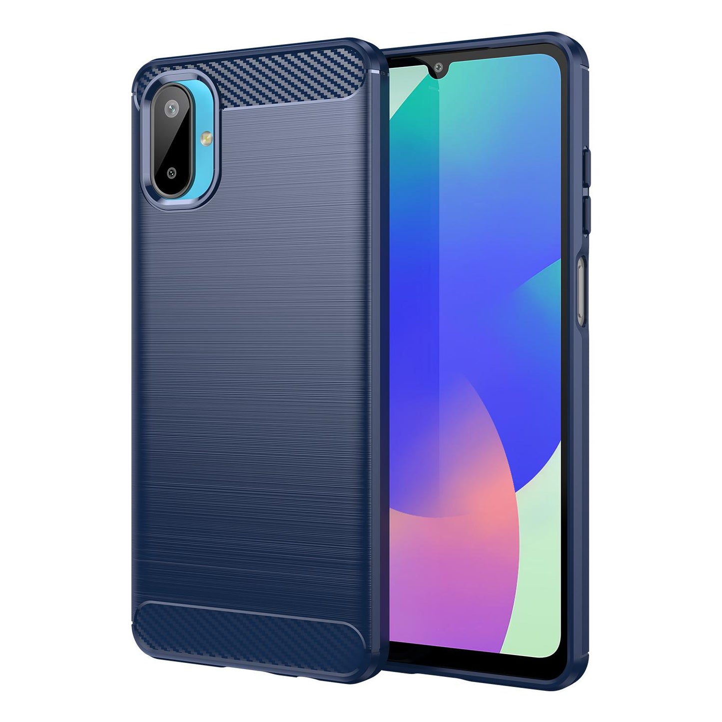Samsung Galaxy F06 5G Carbon Fibre Brushed Texture TPU Protective Phone Case Shockproof Slim Cover