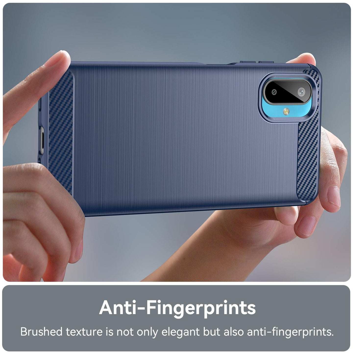 Samsung Galaxy F06 5G Carbon Fiber Brushed Texture TPU Protective Phone Case Shockproof Slim Cover