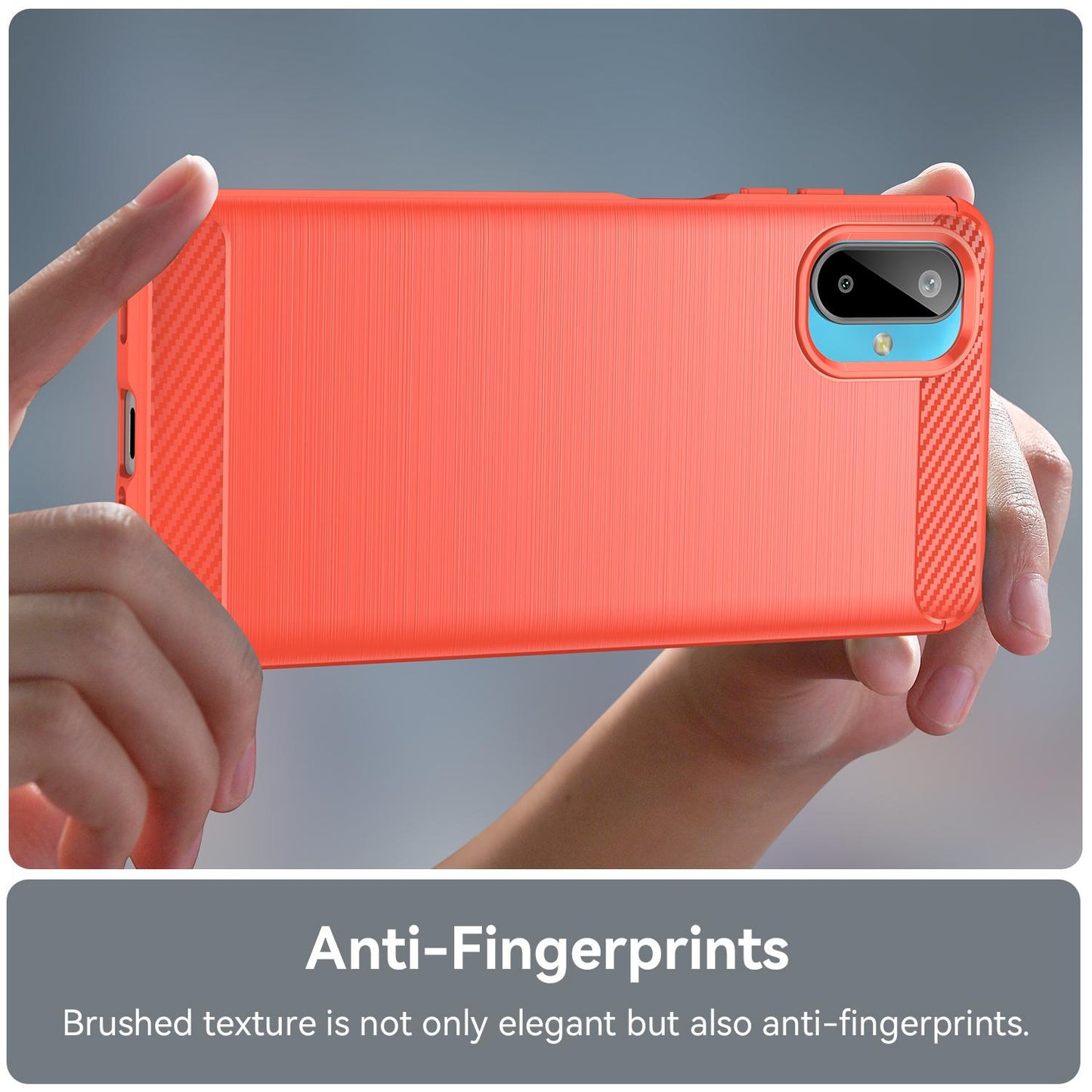 Samsung Galaxy F06 5G Carbon Fiber Brushed Texture TPU Protective Phone Case Shockproof Slim Cover