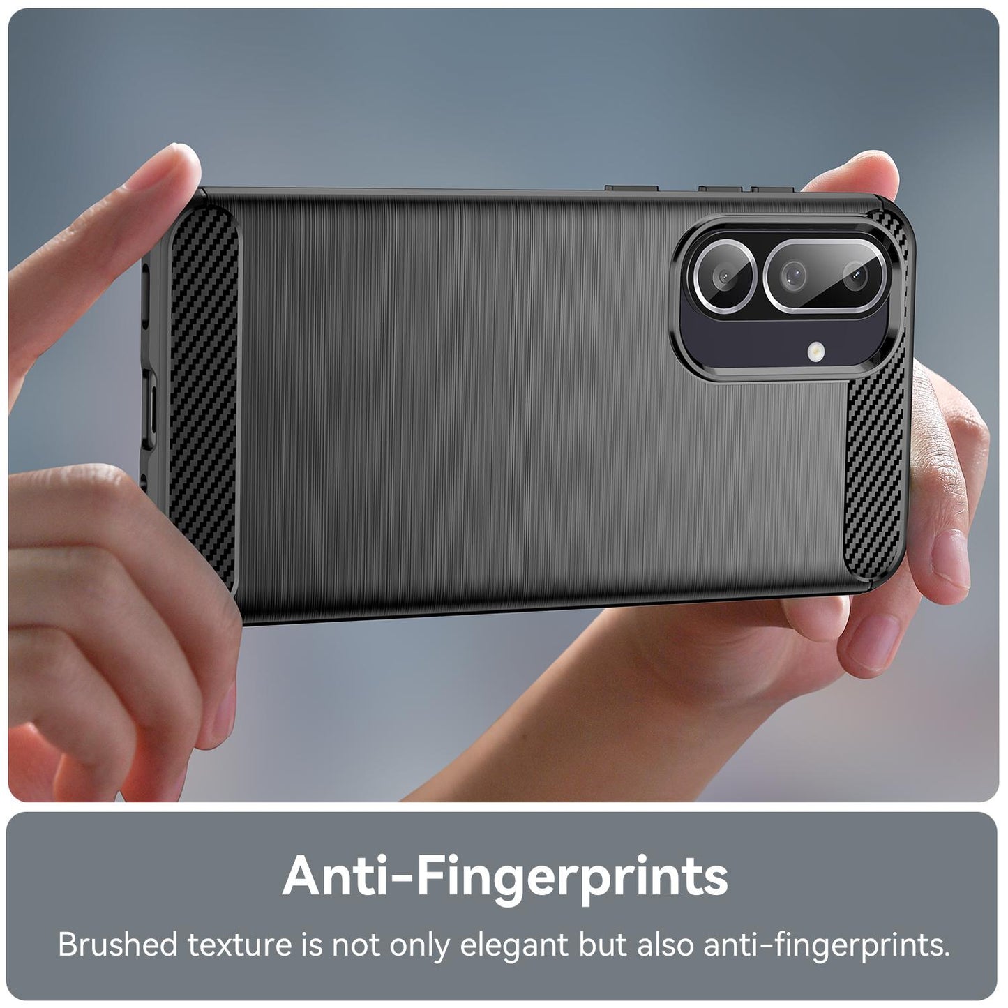 Samsung Galaxy F56 5G Carbon Fiber Brushed Texture TPU Protective Phone Case Shockproof Slim Cover
