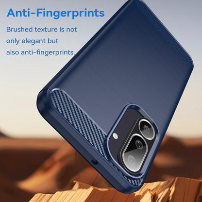 Samsung Galaxy F56 5G Carbon Fiber Brushed Texture TPU Protective Phone Case Shockproof Slim Cover
