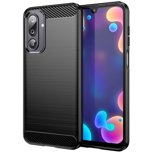 Samsung Galaxy F16 5G Carbon Fibre Brushed Texture TPU Protective Phone Case Shockproof Slim Cover