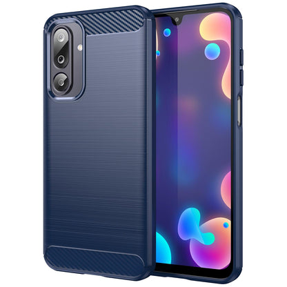 Samsung Galaxy F16 5G Carbon Fibre Brushed Texture TPU Protective Phone Case Shockproof Slim Cover