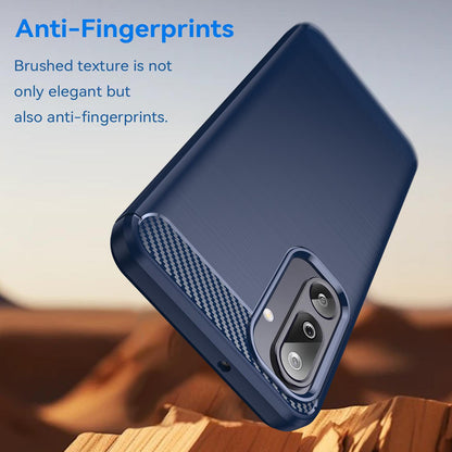 Samsung Galaxy F16 5G Carbon Fibre Brushed Texture TPU Protective Phone Case Shockproof Slim Cover