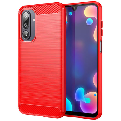 Samsung Galaxy F16 5G Carbon Fibre Brushed Texture TPU Protective Phone Case Shockproof Slim Cover