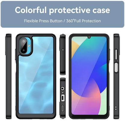 Samsung Galaxy F06 5G Acrylic Hybrid TPU Protective Phone Case, Colourful Series Shockproof Cover