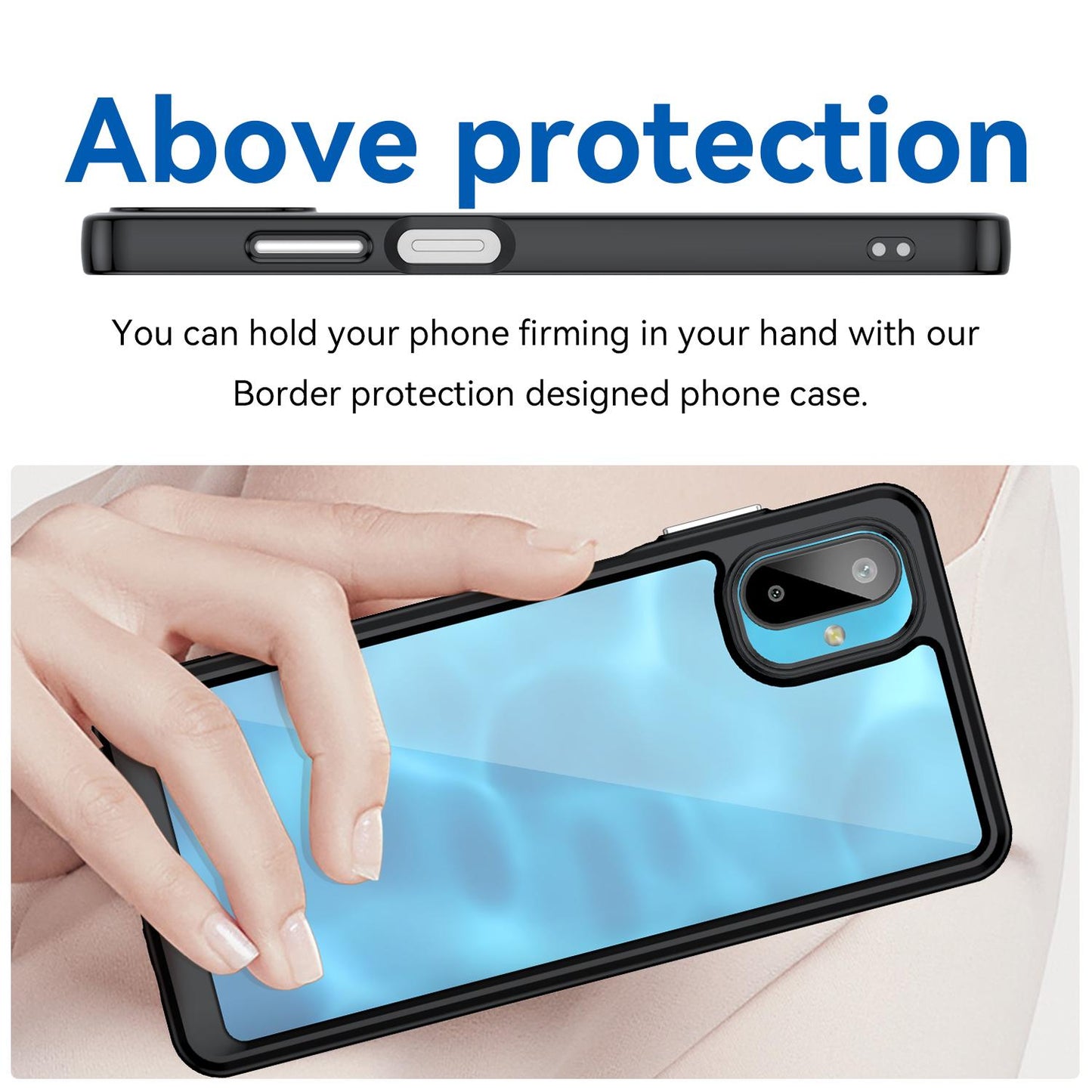 Samsung Galaxy F06 5G Acrylic Hybrid TPU Protective Phone Case, Colourful Series Shockproof Cover