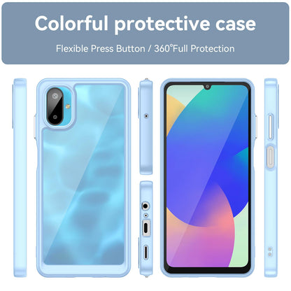 Samsung Galaxy F06 5G Acrylic Hybrid TPU Protective Phone Case, Colourful Series Shockproof Cover