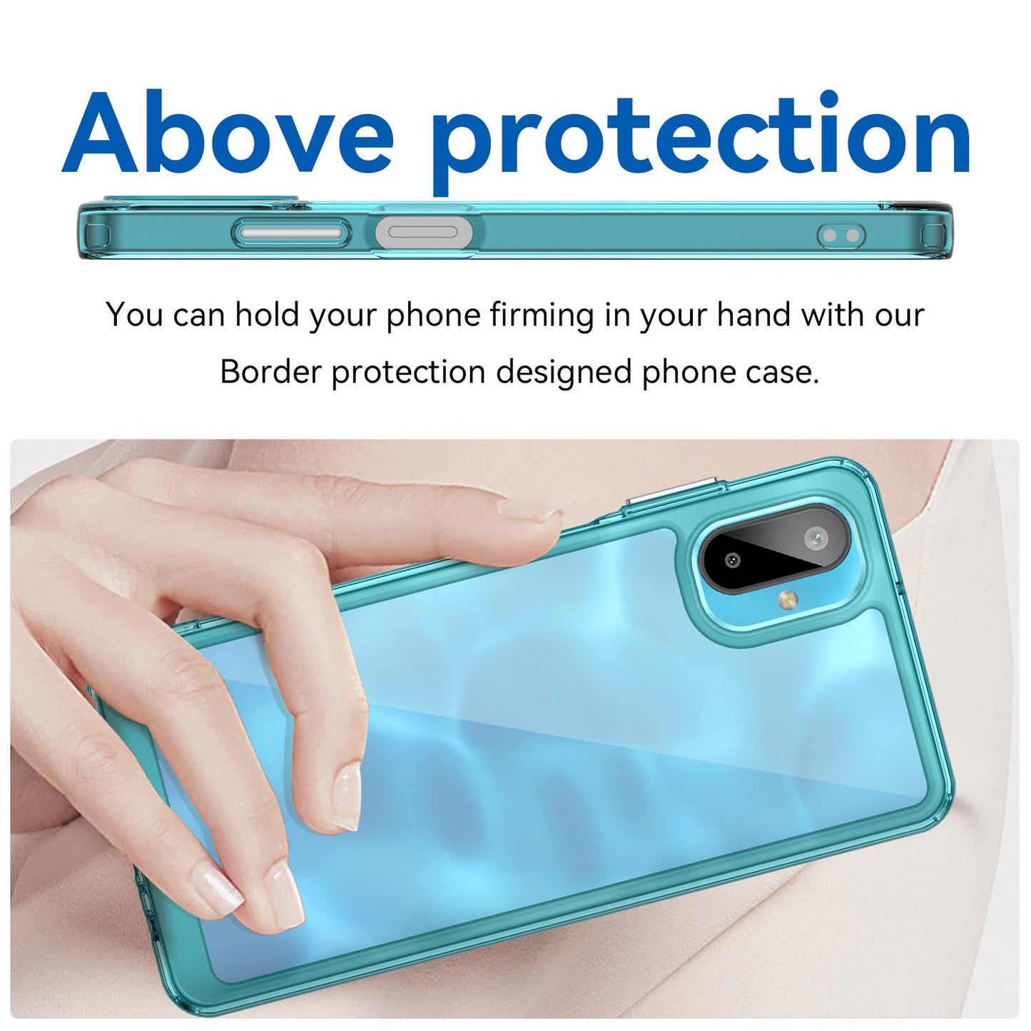 Samsung Galaxy F06 5G Acrylic Hybrid TPU Protective Phone Case, Colourful Series Shockproof Cover