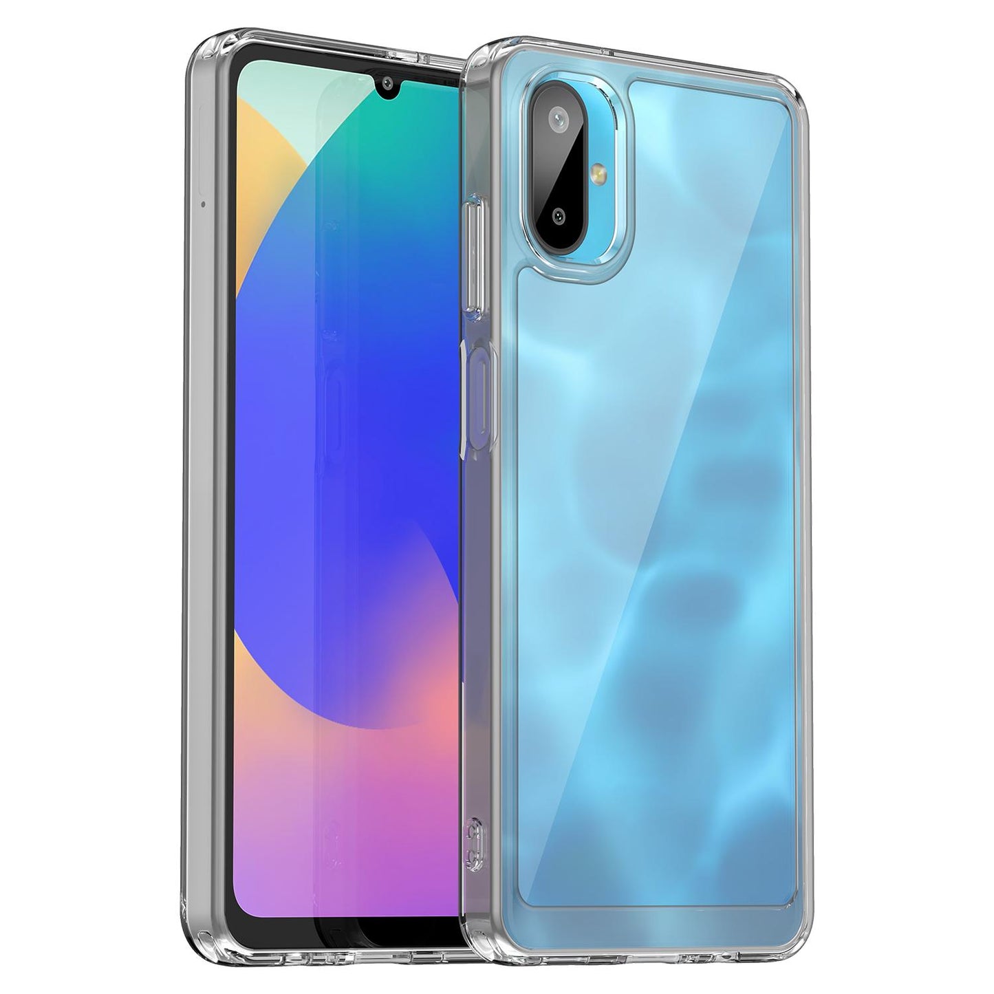 Samsung Galaxy F06 5G Acrylic Hybrid TPU Protective Phone Case, Colourful Series Shockproof Cover