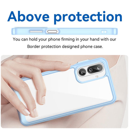 Samsung Galaxy F16 5G Acrylic Hybrid TPU Protective Phone Case, Colourful Series Shockproof Cover