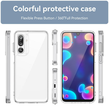 Samsung Galaxy F36 5G Acrylic Hybrid TPU Protective Phone Case, Colourful Series Shockproof Cover