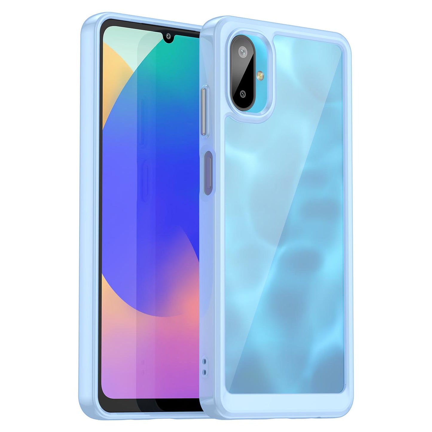 Samsung Galaxy M06 5G Acrylic Hybrid TPU Protective Phone Case, Colourful Series Shockproof Cover