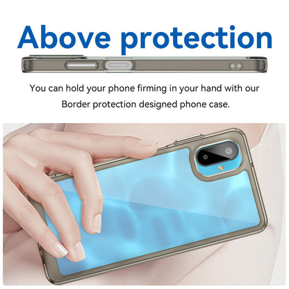 Samsung Galaxy M06 5G Acrylic Hybrid TPU Protective Phone Case, Colourful Series Shockproof Cover