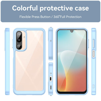 Samsung Galaxy M16 5G Acrylic Hybrid TPU Protective Phone Case, Colourful Series Shockproof Cover