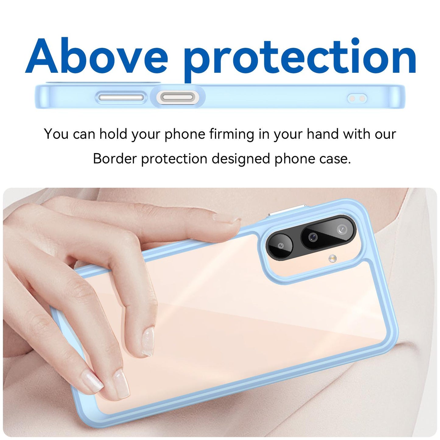 Samsung Galaxy M16 5G Acrylic Hybrid TPU Protective Phone Case, Colourful Series Shockproof Cover