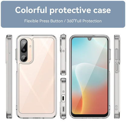 Samsung Galaxy M16 5G Acrylic Hybrid TPU Protective Phone Case, Colourful Series Shockproof Cover