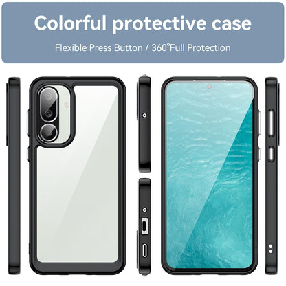 Samsung Galaxy M56 5G Acrylic Hybrid TPU Protective Phone Case, Colourful Series Shockproof Cover