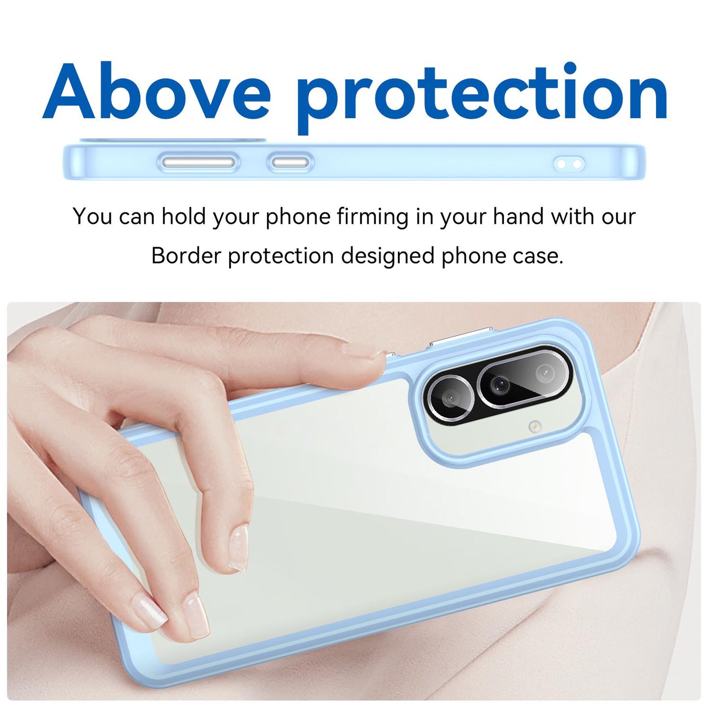 Samsung Galaxy M56 5G Acrylic Hybrid TPU Protective Phone Case, Colourful Series Shockproof Cover