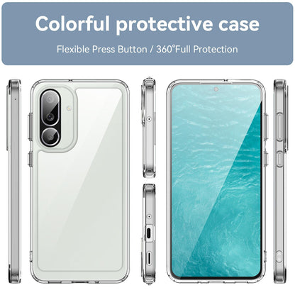 Samsung Galaxy M56 5G Acrylic Hybrid TPU Protective Phone Case, Colourful Series Shockproof Cover