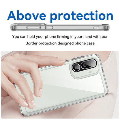 Samsung Galaxy M56 5G Acrylic Hybrid TPU Protective Phone Case, Colourful Series Shockproof Cover