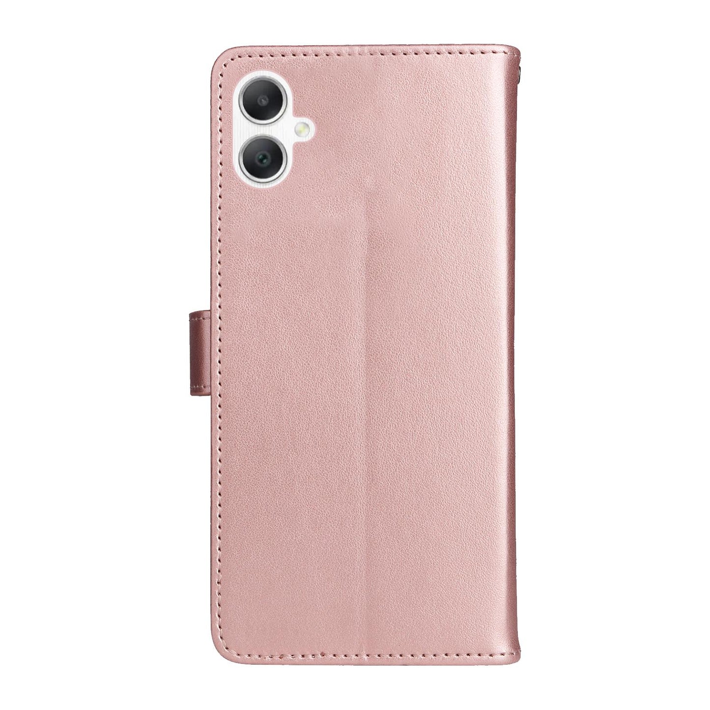 For Samsung Galaxy A06 5G Cat and Bee Embossed Flip Leather Phone Case Wallet Cover with Card Slots Cash Pocket Magnetic Stand Protective Shockproof TPU PU Leather Case with Wrist Strap