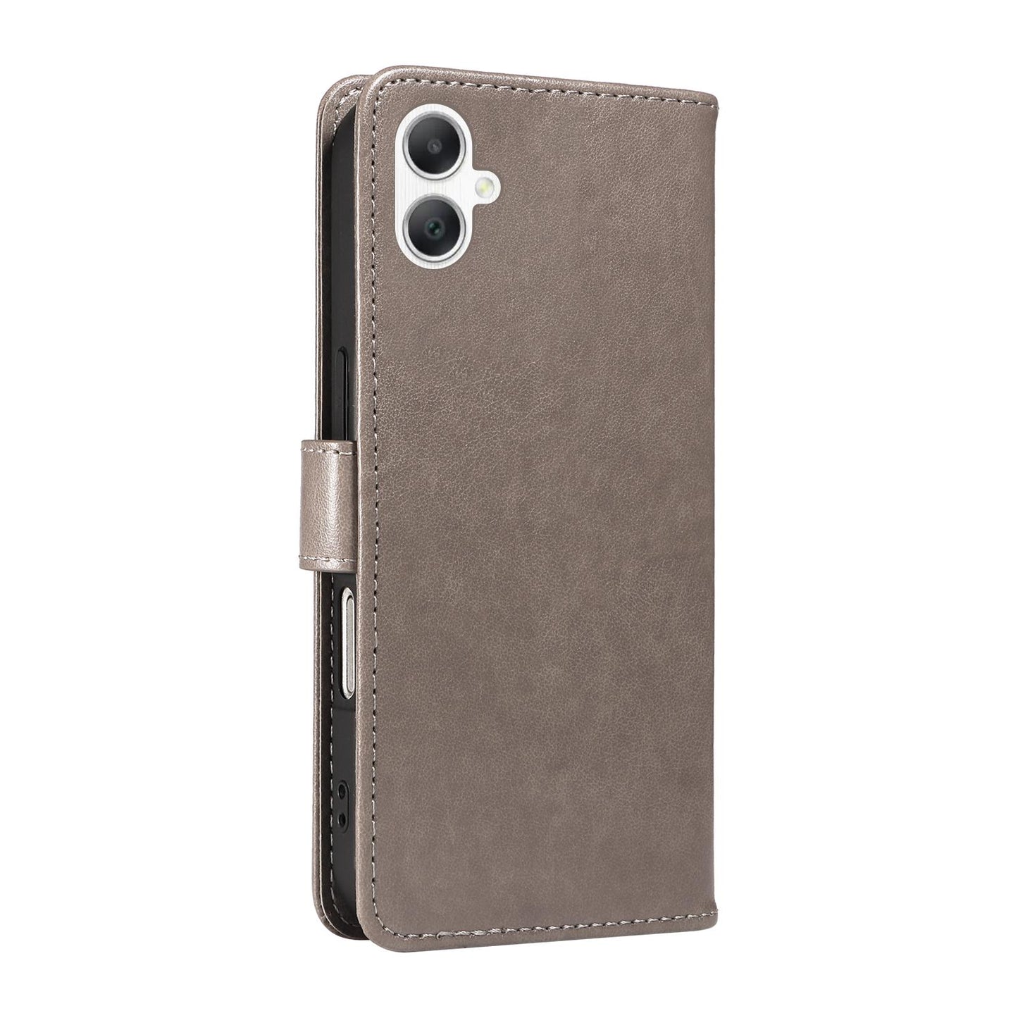 For Samsung Galaxy A07 5G Cat and Bee Embossed Flip Leather Phone Case Wallet Cover with Card Slots Cash Pocket Magnetic Stand Protective Shockproof TPU PU Leather Case with Wrist Strap