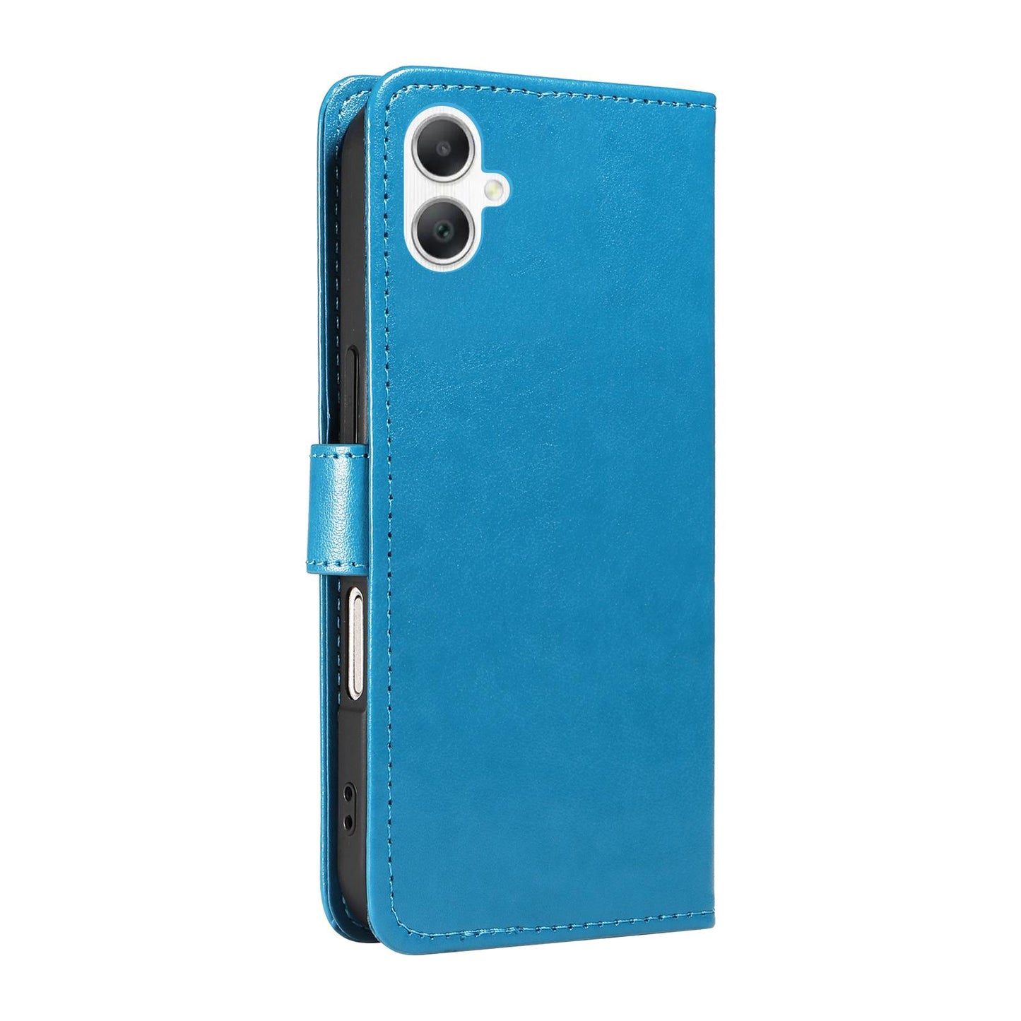 For Samsung Galaxy A07 5G Cat and Bee Embossed Flip Leather Phone Case Wallet Cover with Card Slots Cash Pocket Magnetic Stand Protective Shockproof TPU PU Leather Case with Wrist Strap