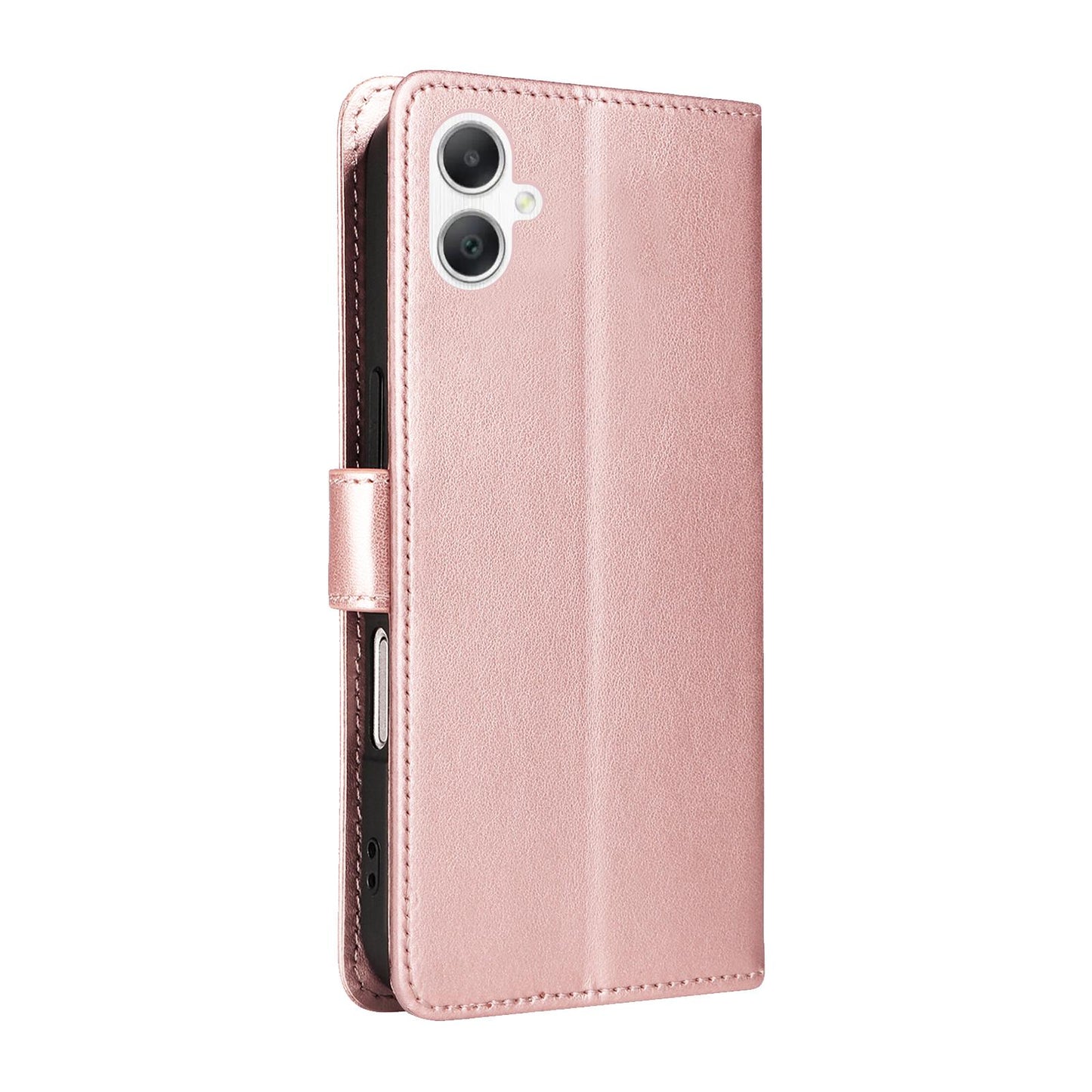 For Samsung Galaxy A07 5G Cat and Bee Embossed Flip Leather Phone Case Wallet Cover with Card Slots Cash Pocket Magnetic Stand Protective Shockproof TPU PU Leather Case with Wrist Strap