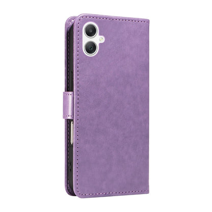 For Samsung Galaxy A07 5G Cat and Bee Embossed Flip Leather Phone Case Wallet Cover with Card Slots Cash Pocket Magnetic Stand Protective Shockproof TPU PU Leather Case with Wrist Strap