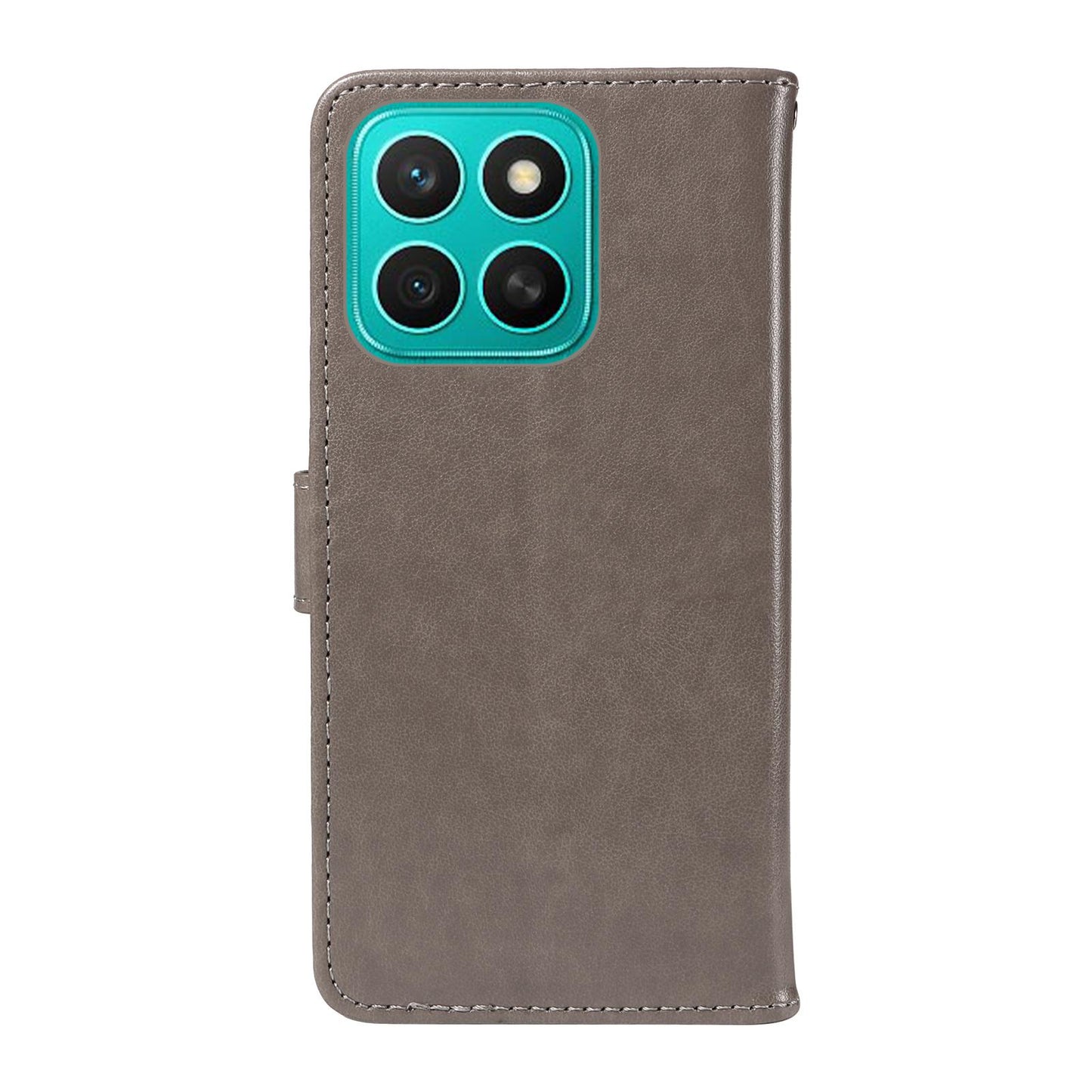 For Honor X8c 4G Cat and Bee Embossed Flip Leather Phone Case Wallet Cover with Card Slots Cash Pocket Magnetic Stand Protective Shockproof TPU PU Leather Case with Wrist Strap