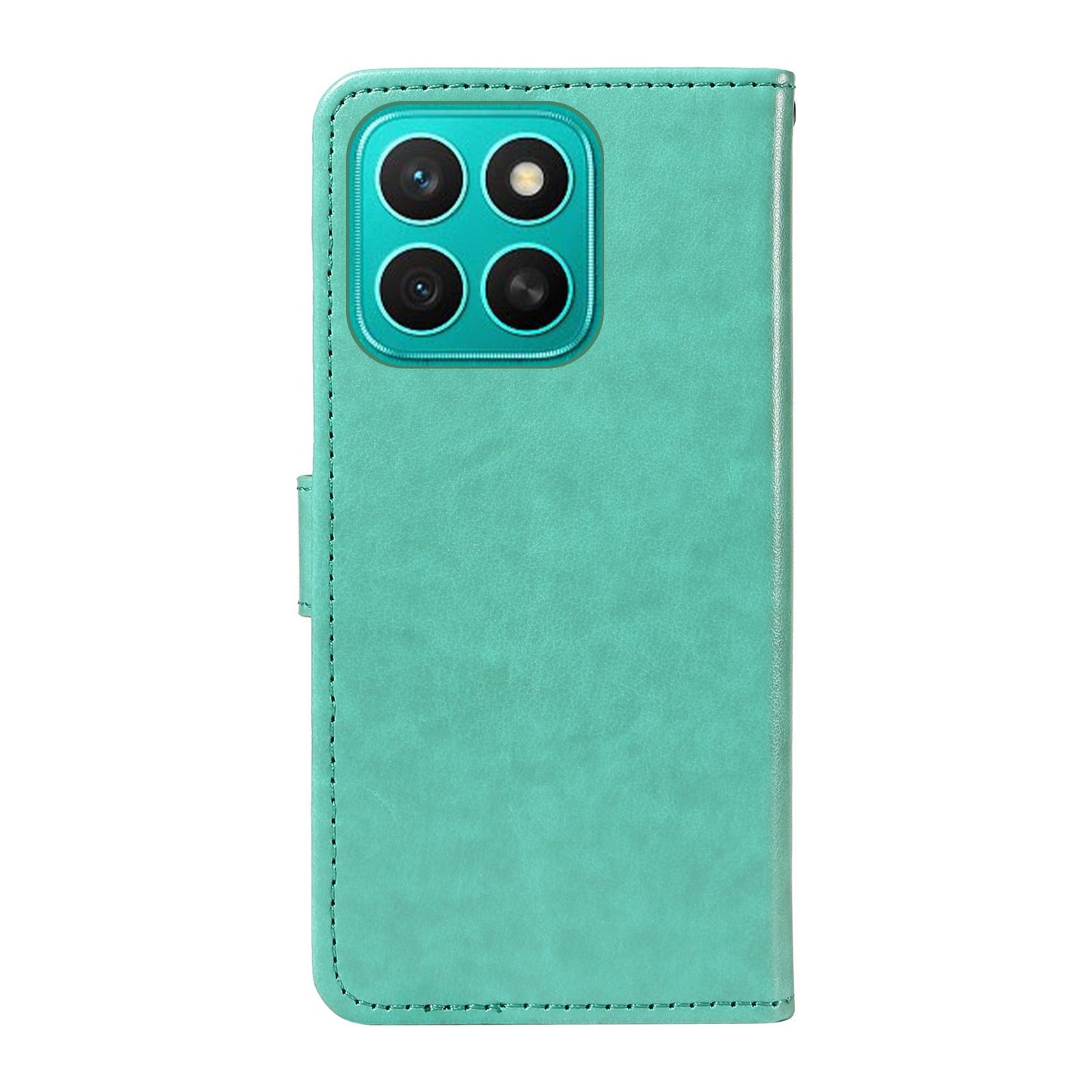 For Honor X8c 4G Cat and Bee Embossed Flip Leather Phone Case Wallet Cover with Card Slots Cash Pocket Magnetic Stand Protective Shockproof TPU PU Leather Case with Wrist Strap